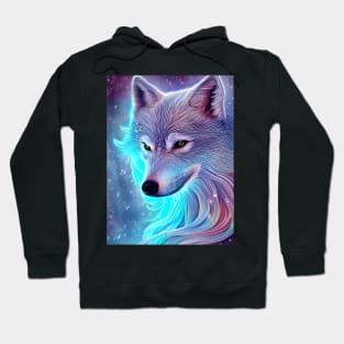 Luminous Snow Wolf Hoodie